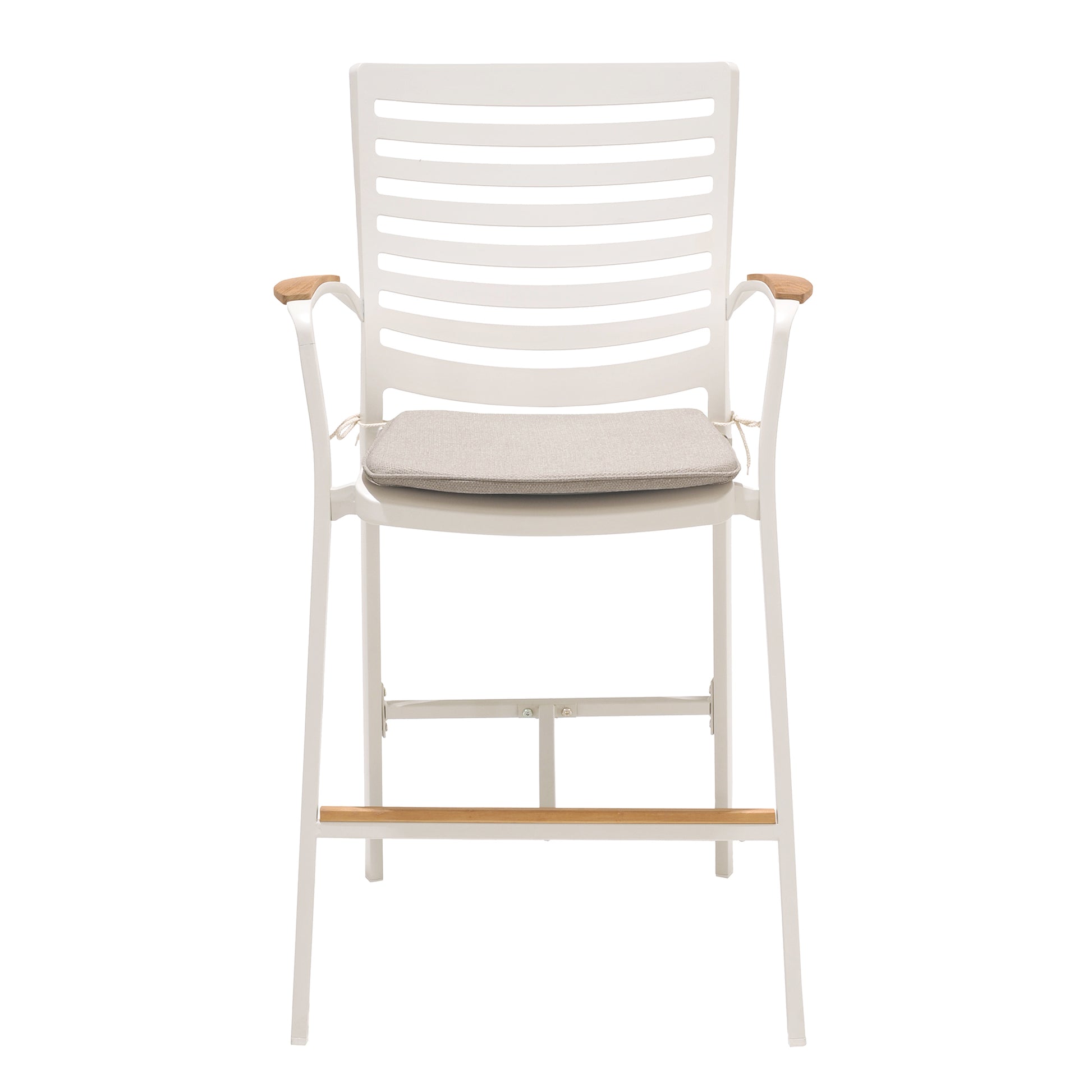 Isora Outdoor Patio Barstool - Brown Fabric & Metal