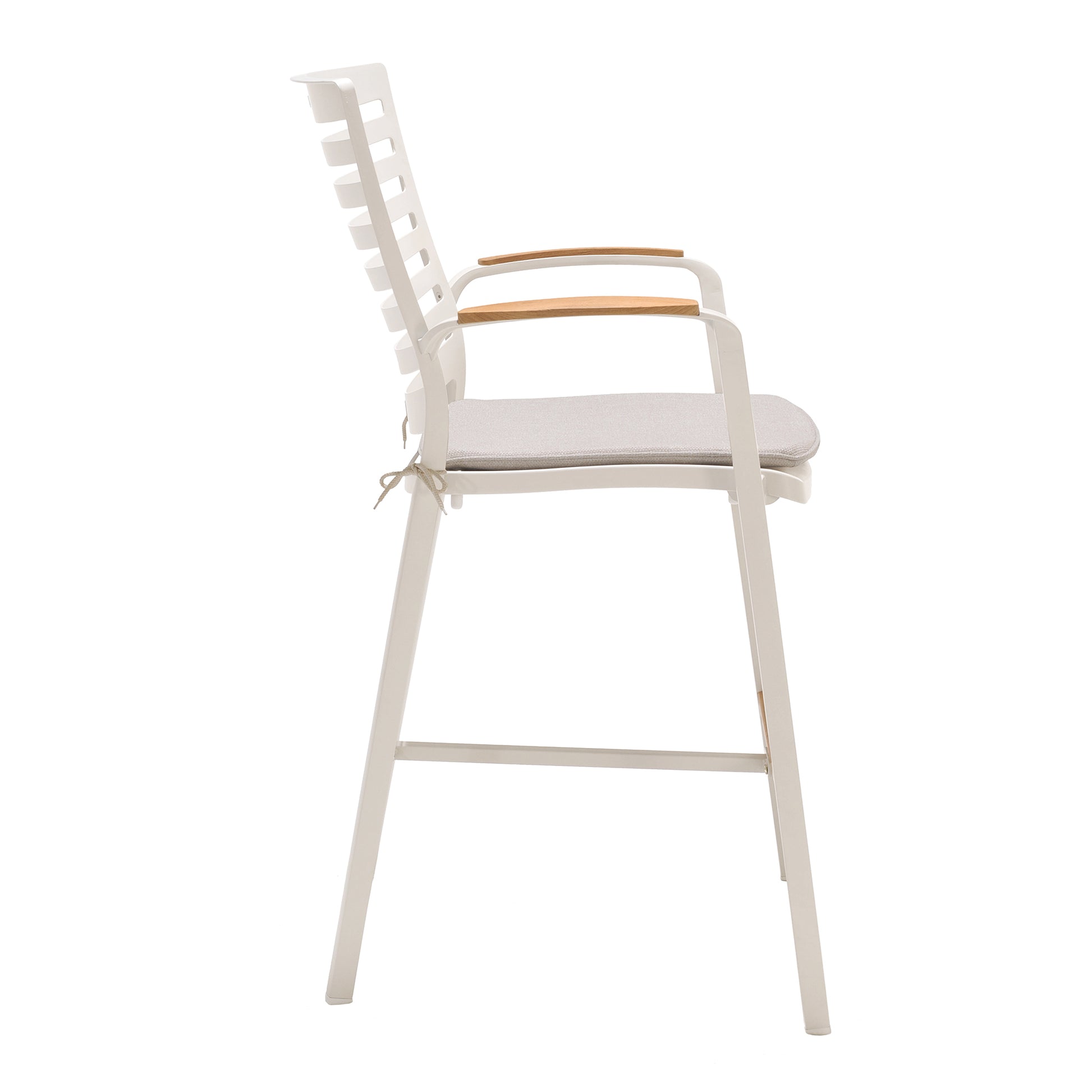Isora Outdoor Patio Barstool - Brown Fabric & Metal