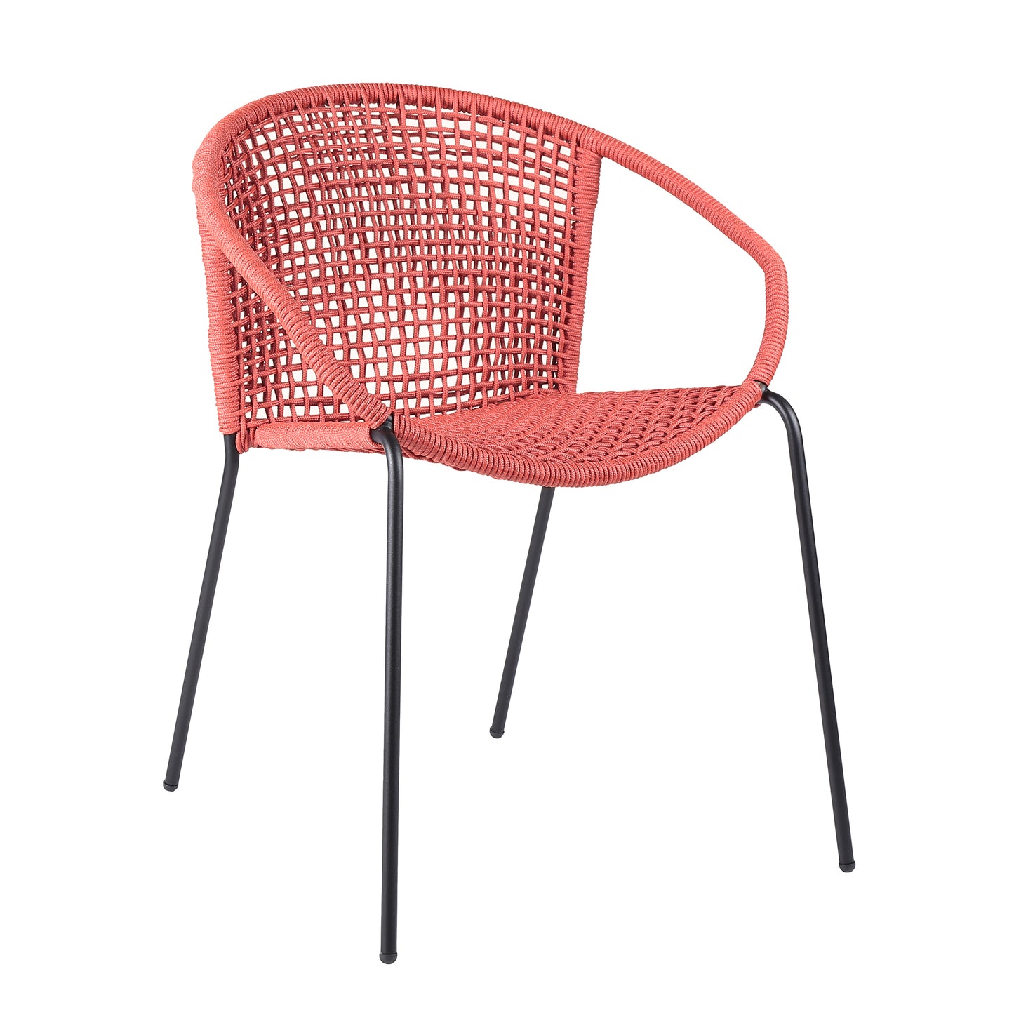 Red Steel Patio Chairs - Set of 2 Outdoor Dining Seating