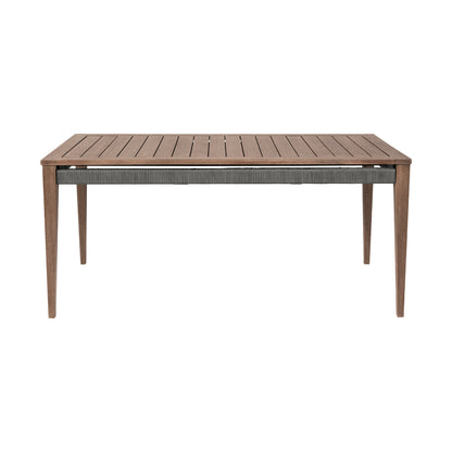 65 inch Eucalyptus Outdoor Dining Table for Garden or Poolside