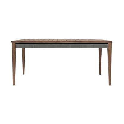 65 inch Eucalyptus Outdoor Dining Table for Garden or Poolside