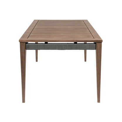 65 inch Eucalyptus Outdoor Dining Table for Garden or Poolside