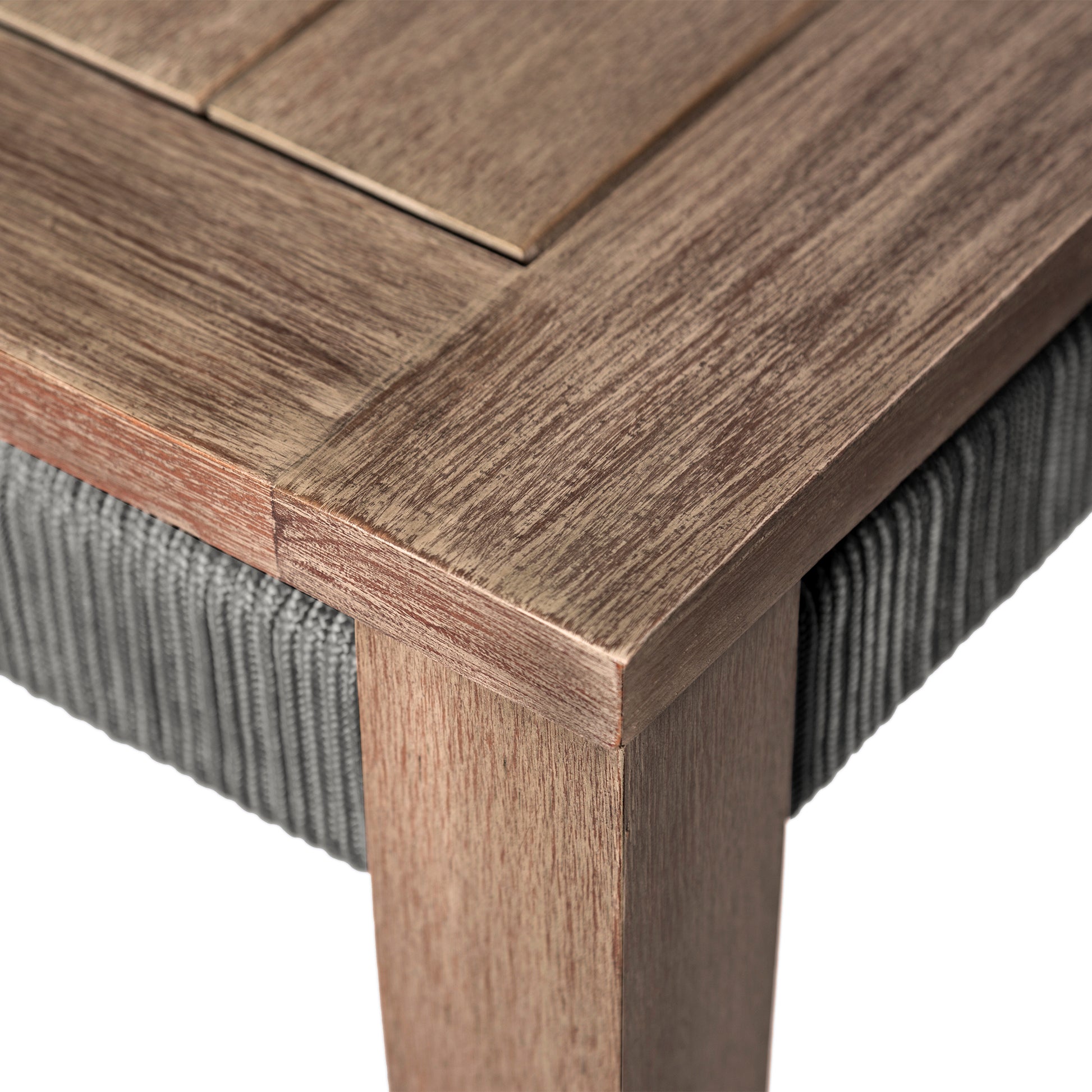 65 inch Eucalyptus Outdoor Dining Table for Garden or Poolside