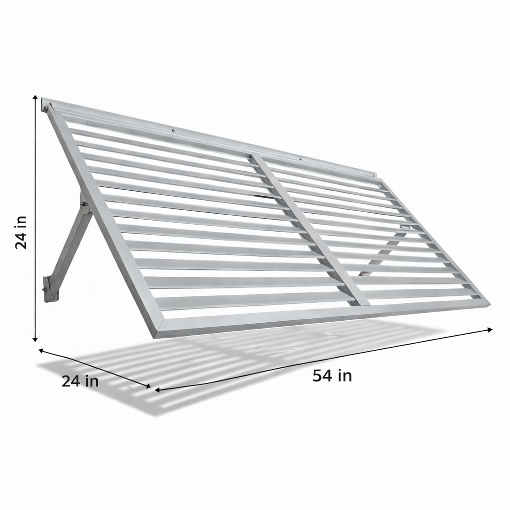 White Aluminum Patio Umbrella Shade for Garden and Porch Use