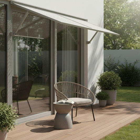 White Aluminium Patio Umbrella for Poolside & Garden Shade