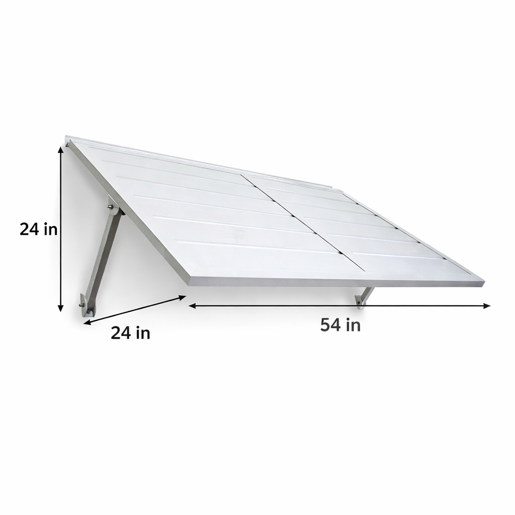 Terrace Metal Awning 4.6 - White: Aluminum Shade for Outdoor Spaces