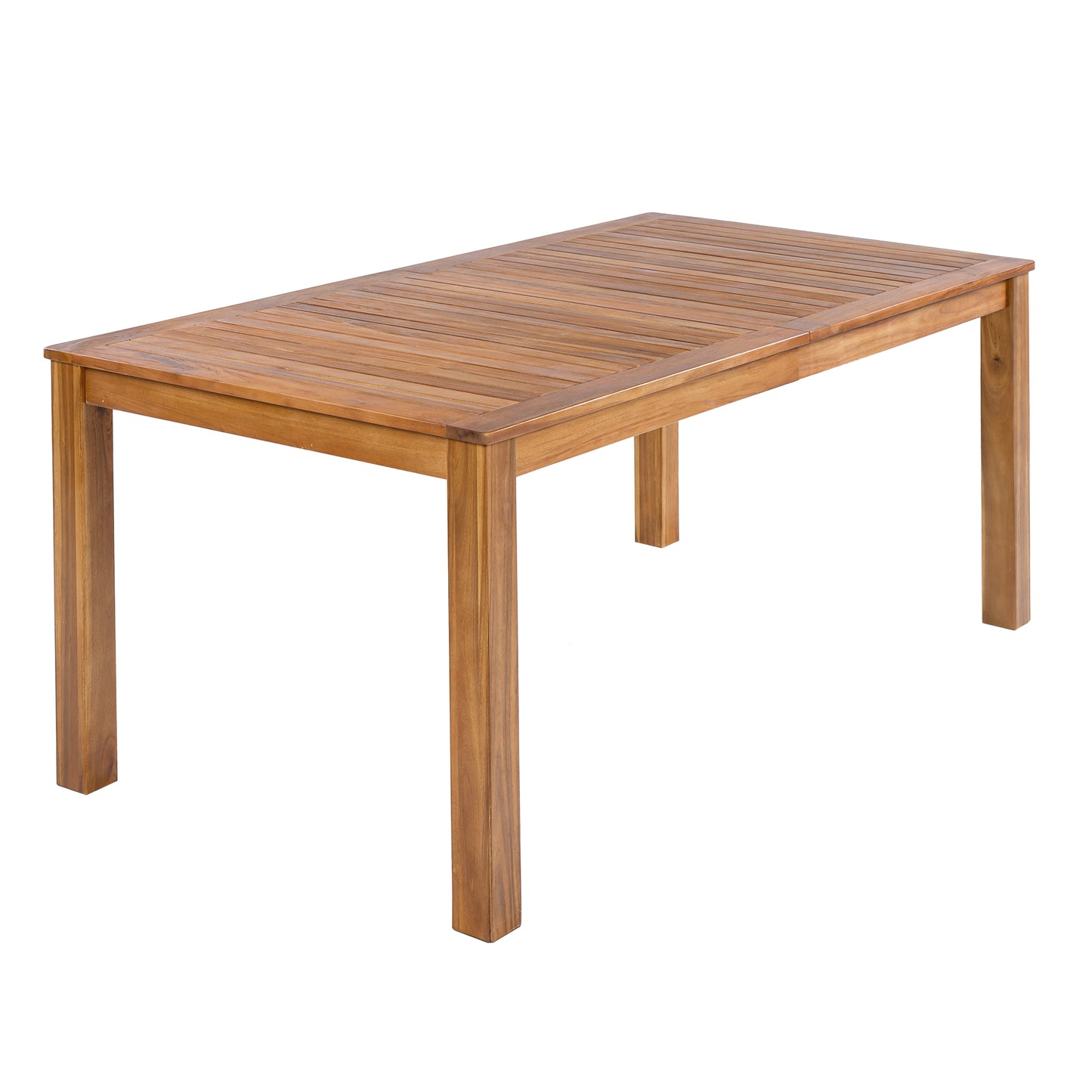 Natural Acacia Wood Garden Dining Table for Poolside or Patio