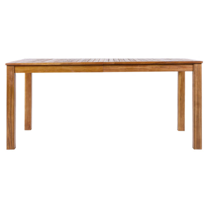 Natural Acacia Wood Garden Dining Table for Poolside or Patio