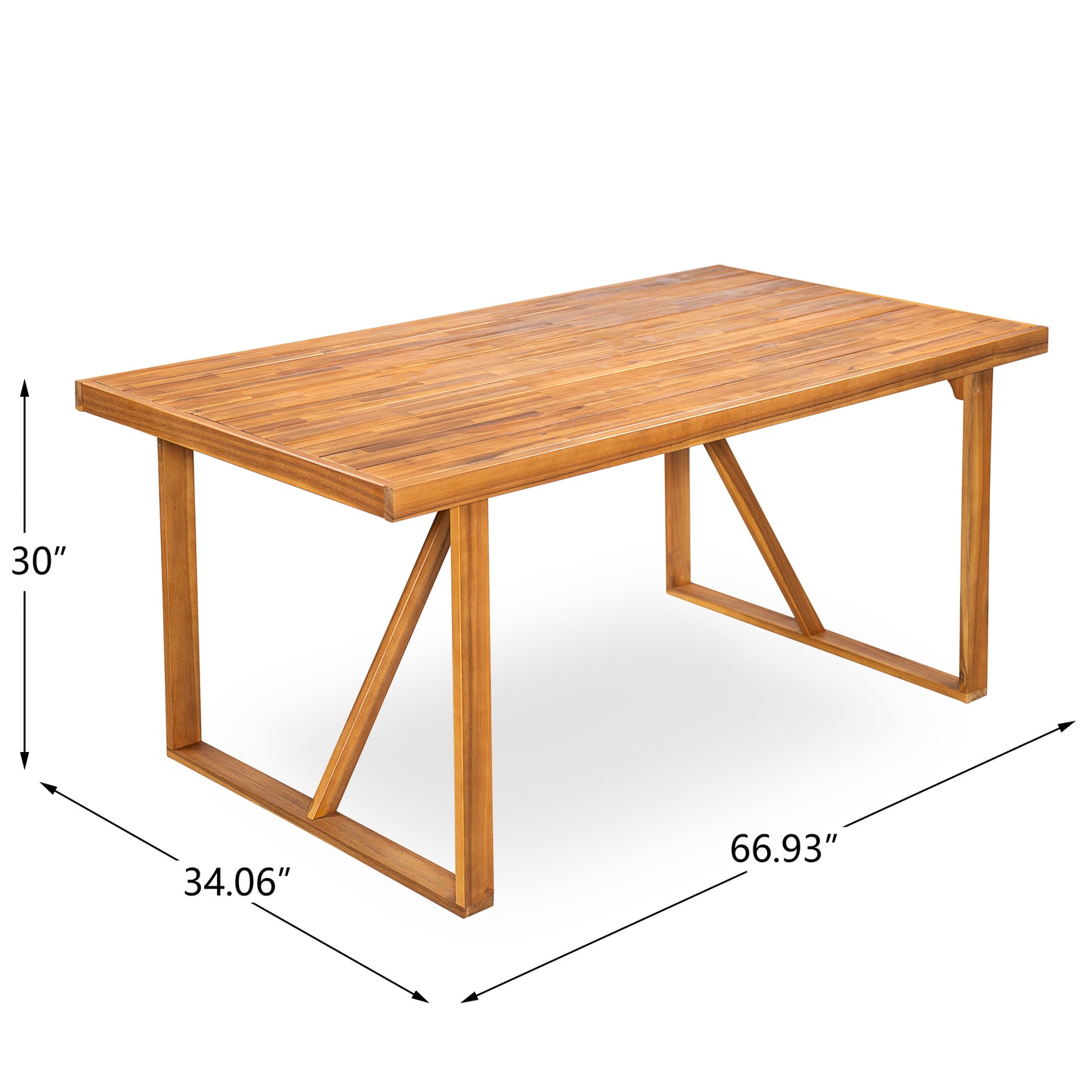 Teak 6 Piece Garden Dining Set Outdoor Patio Furniture