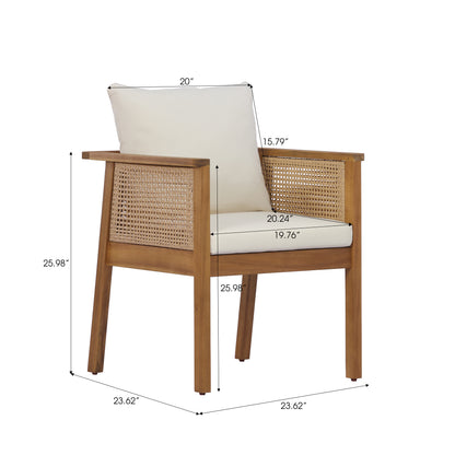 Teak 6 Piece Garden Dining Set Outdoor Patio Furniture