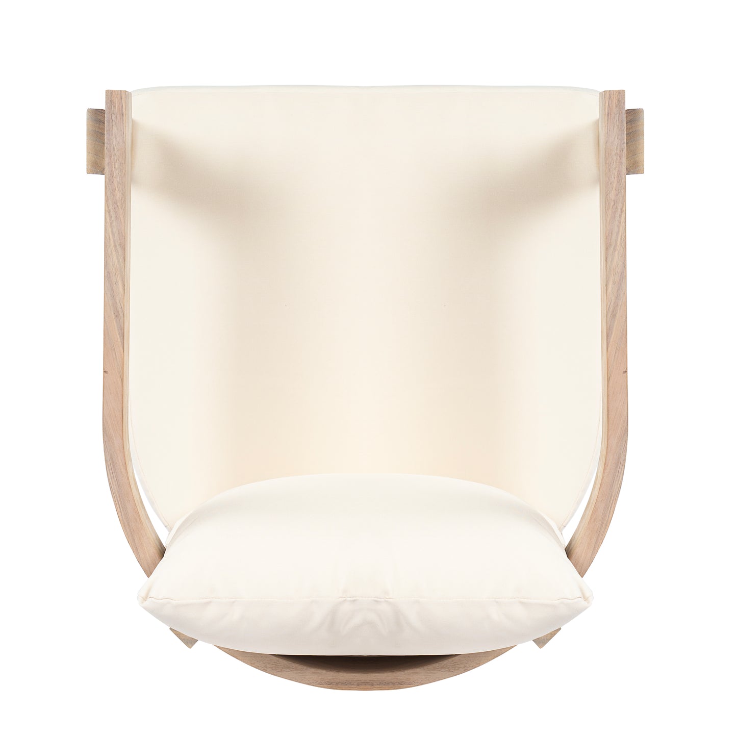 Cream Acacia Wood Dining Chairs Set for Garden Patio Seating