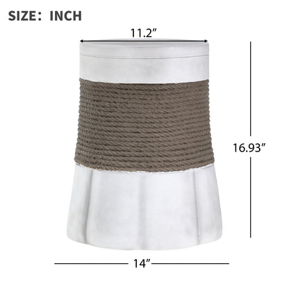 Brown & Gray Outdoor Side Table - Magnesium Oxide Table