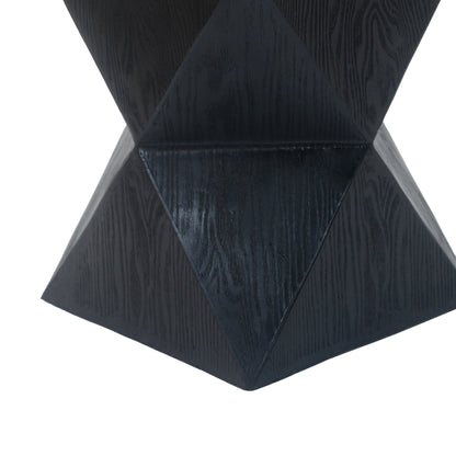 Black Concrete Side Table - Modern Accent Table