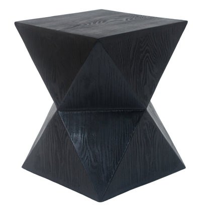 Black Concrete Side Table - Modern Accent Table