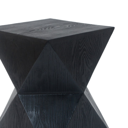 Black Concrete Side Table - Modern Accent Table