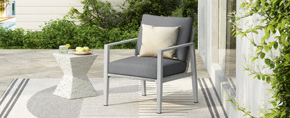 Modern Aluminum Lounge Chair for Garden or Poolside Relaxation
