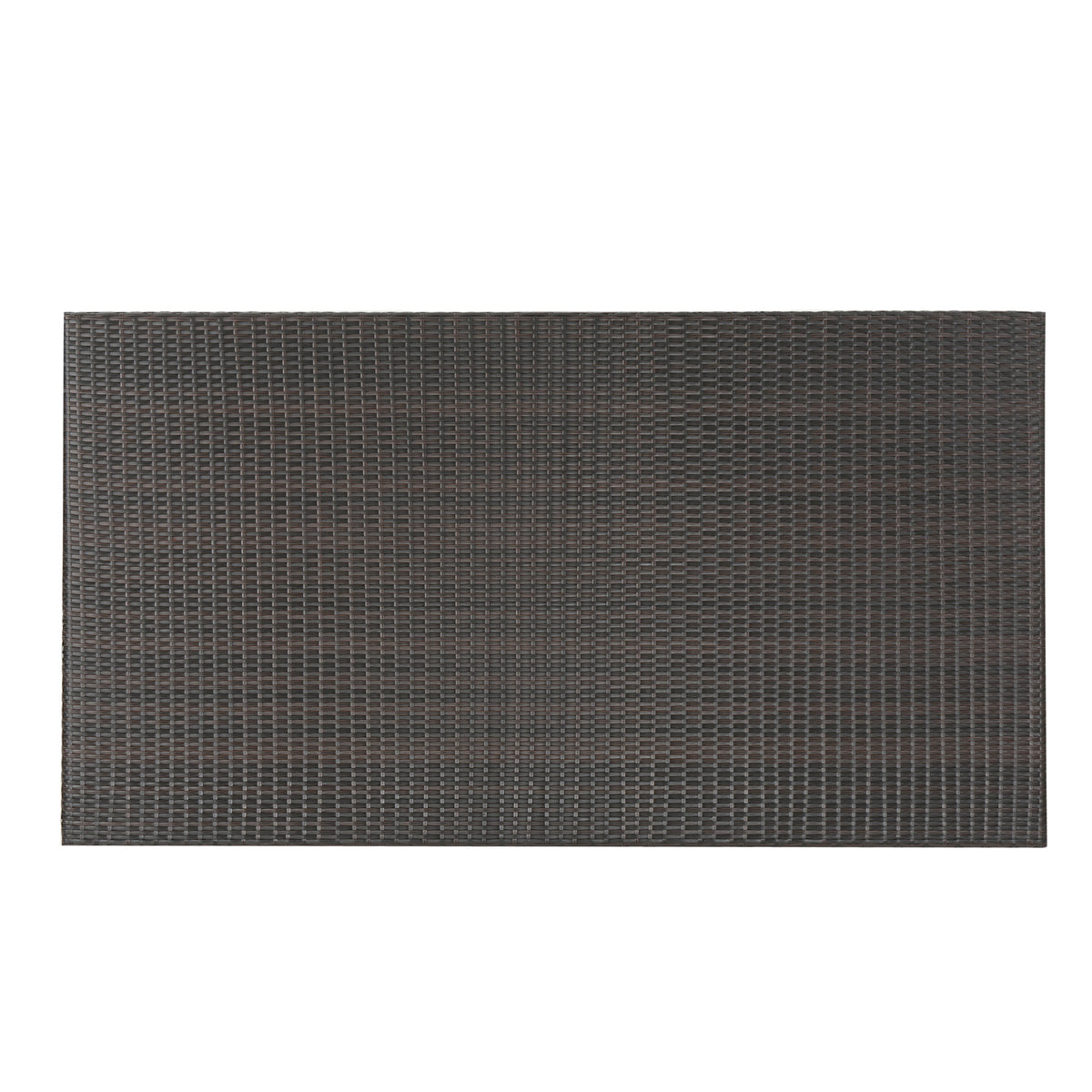 Brown Rectangular Outdoor Dining Table - PE Rattan