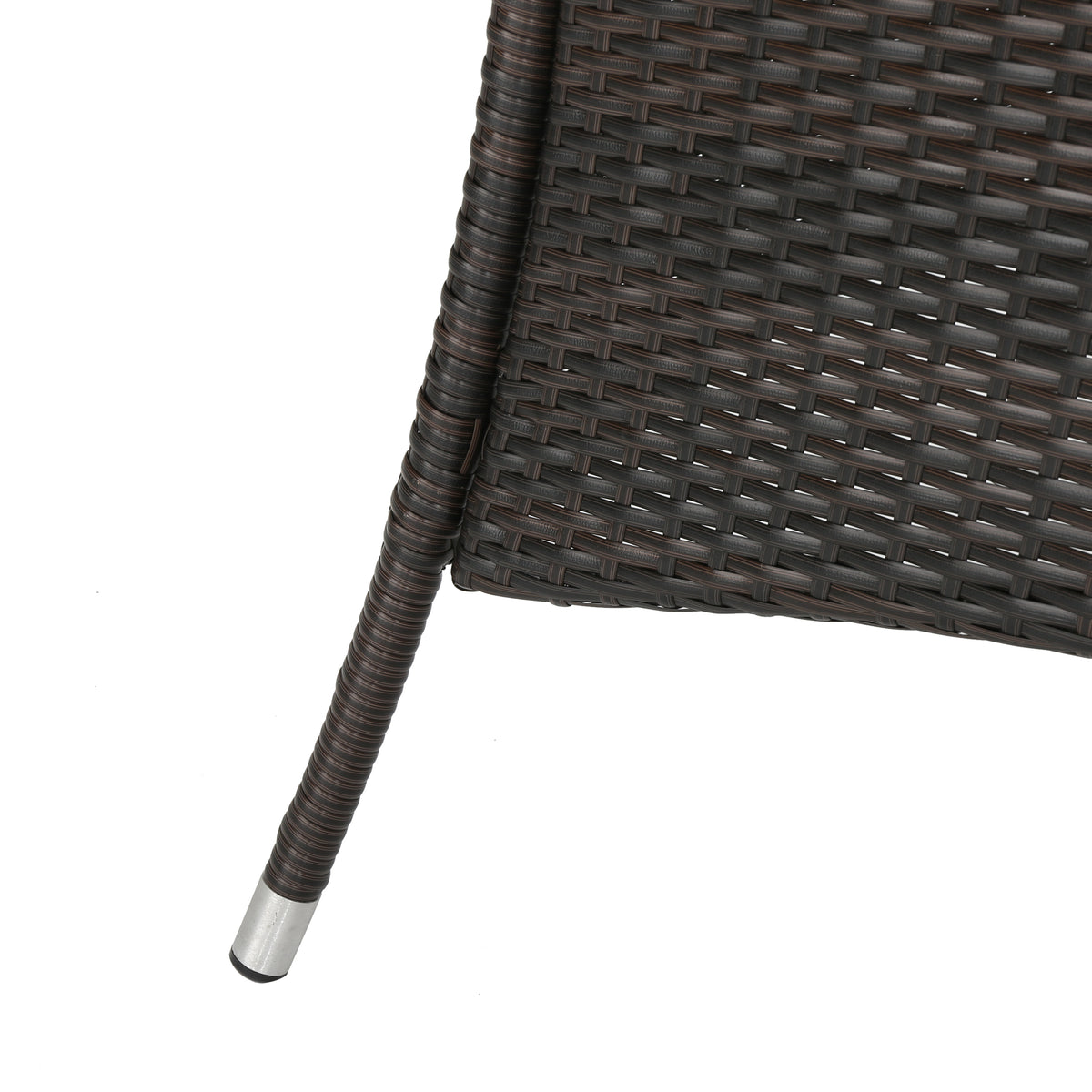 Brown Rectangular Outdoor Dining Table - PE Rattan