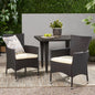 Clementine Outdoor Multibrown PE Wicker Dining Chairs (Set of 2)