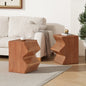 MGO Side Table, Set of 2 Rectangular Outdoor Side Tables, Decorative Garden Stools for Indoor Outdoor, Accent Table,Patio Side Table,Nesting End Table,Faux Wood Natural Color