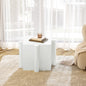 Puzzle Art Side Table, Modular Convex Edge MGO Table - Buy Singles or Combine for Custom Layouts,  Indoor & Outdoor,White Color