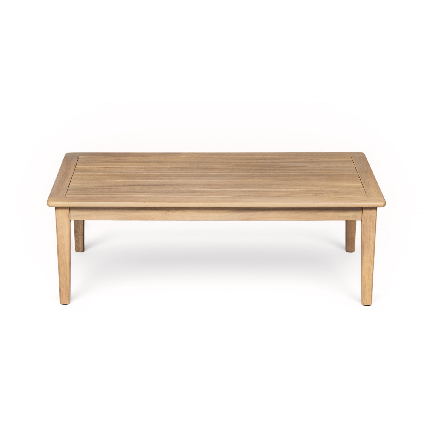 Light Teak Outdoor Loveseat and Coffee Table Set for Garden