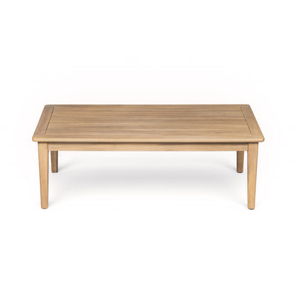 Light Teak Outdoor Loveseat and Coffee Table Set for Garden