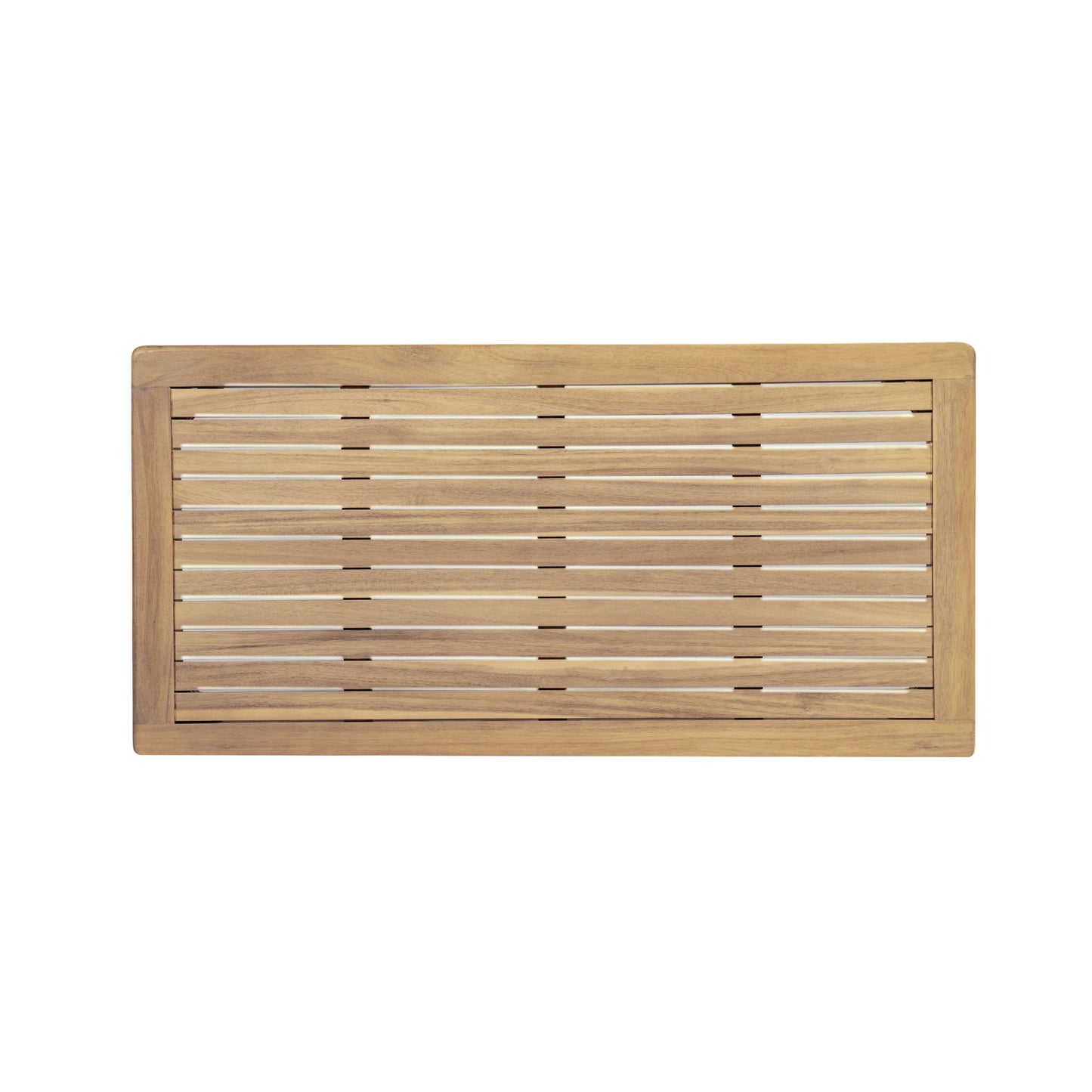 Light Teak Outdoor Loveseat and Coffee Table Set for Garden