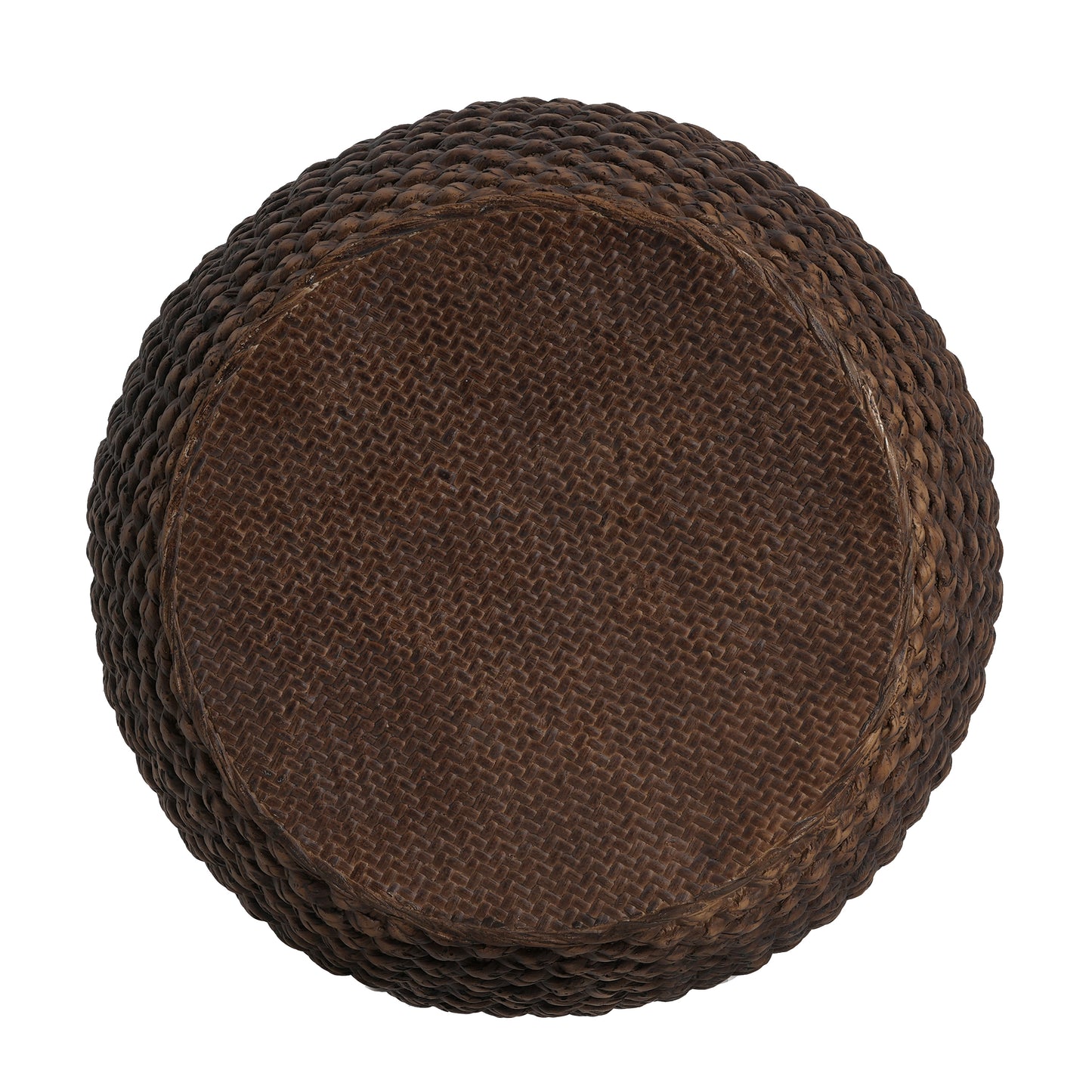 Faux Rattan Side Table - Brown Magnesium Oxide Outdoor Table