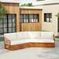 Royal Acacia Patio V Sofa Setctional set, Beige