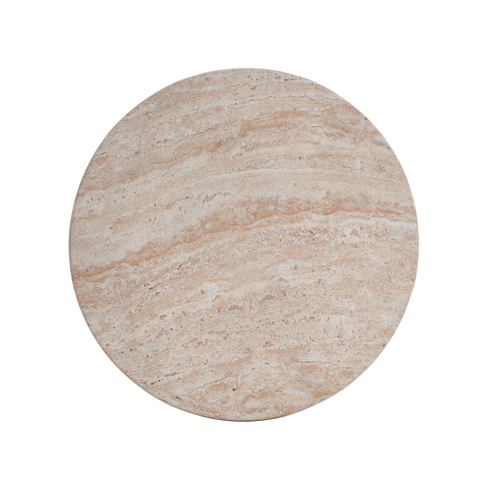 Beige Concrete Side Table - Outdoor Patio Table