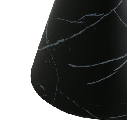Black Concrete Hourglass Side Table - Outdoor Accent