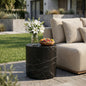 Black Concrete Side Table - Outdoor Patio Table