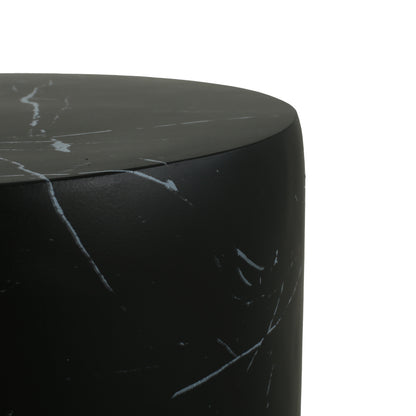 Black Concrete Side Table - Outdoor Patio Table