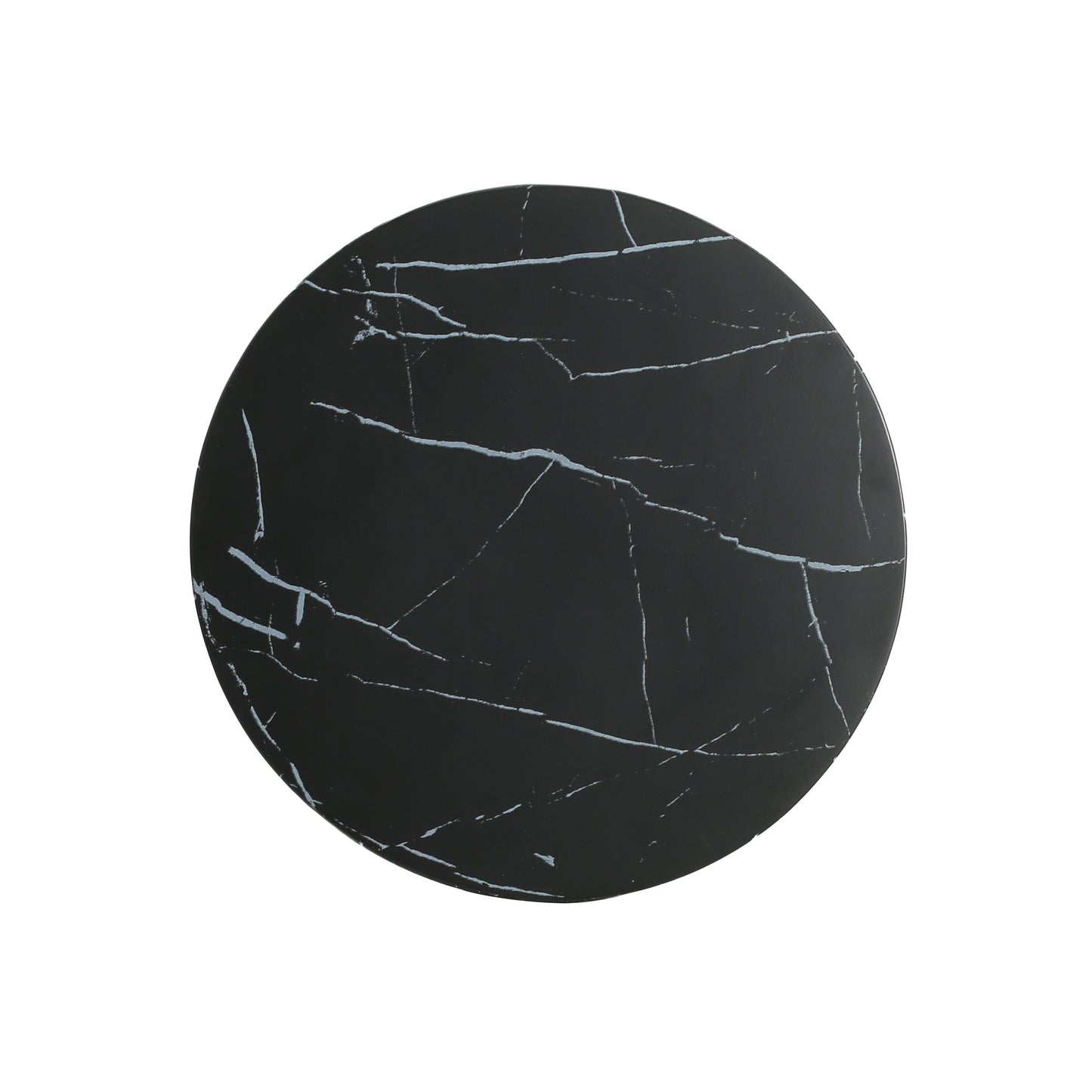 Black Marble Concrete Outdoor Side Table - Patio Accent