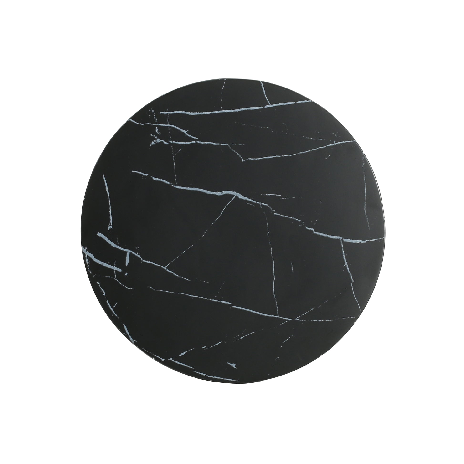 Black Marble Concrete Outdoor Side Table - Patio Accent