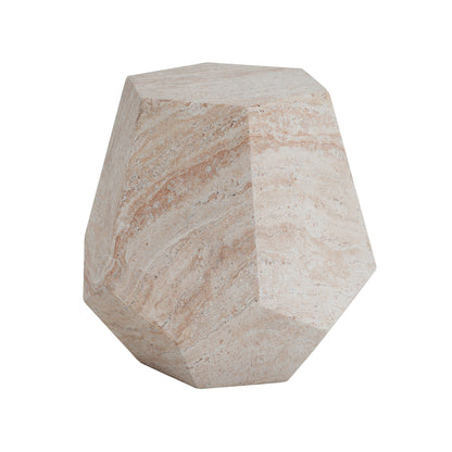 Lightweight Concrete Hexagonal Side Table for Outdoor Patio Decor