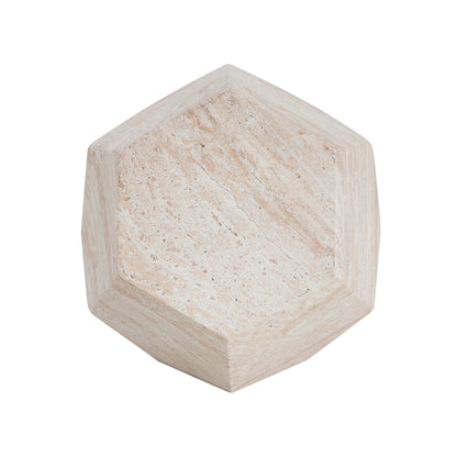 Lightweight Concrete Hexagonal Side Table for Outdoor Patio Decor