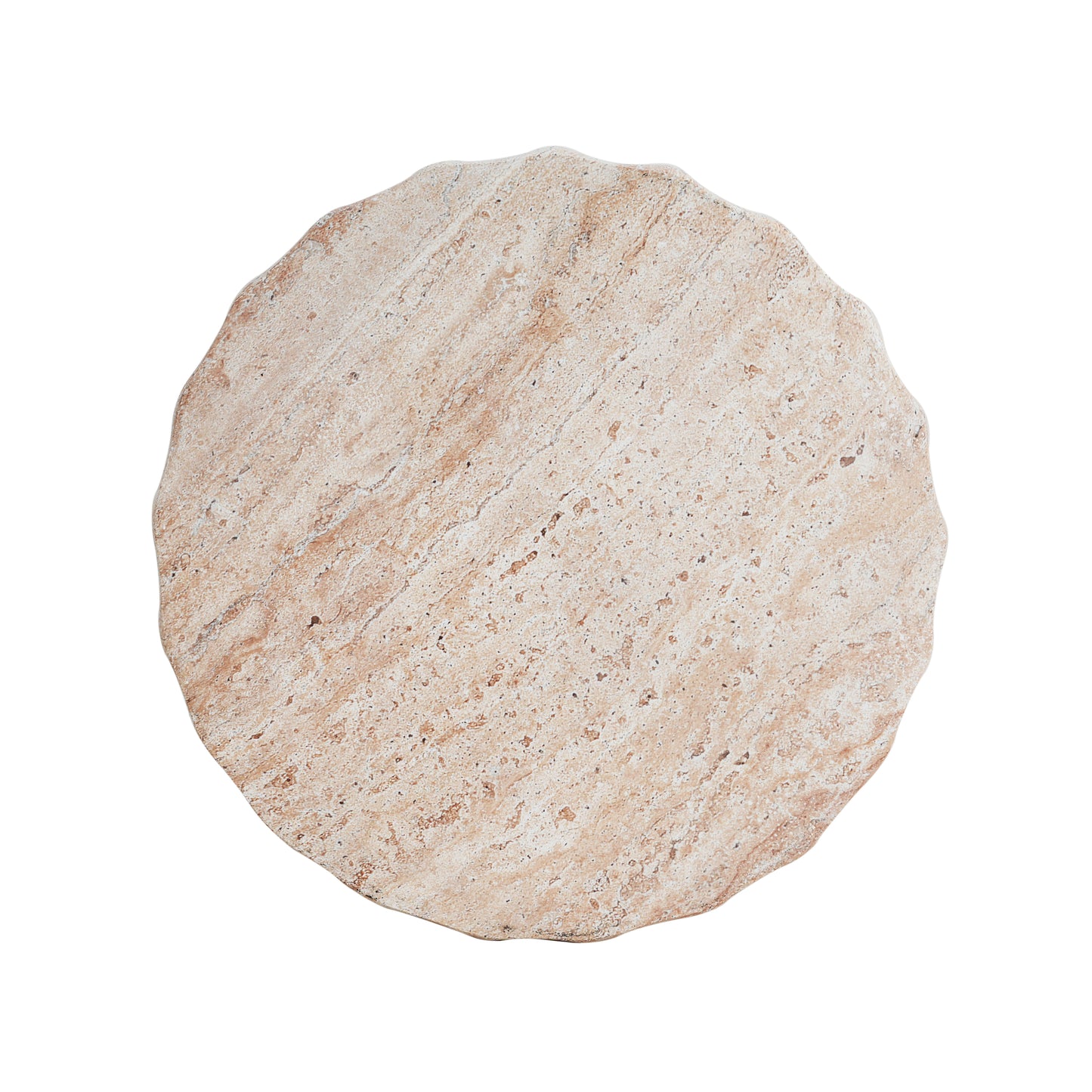 Beige Concrete Side Table for Poolside and Garden Accent