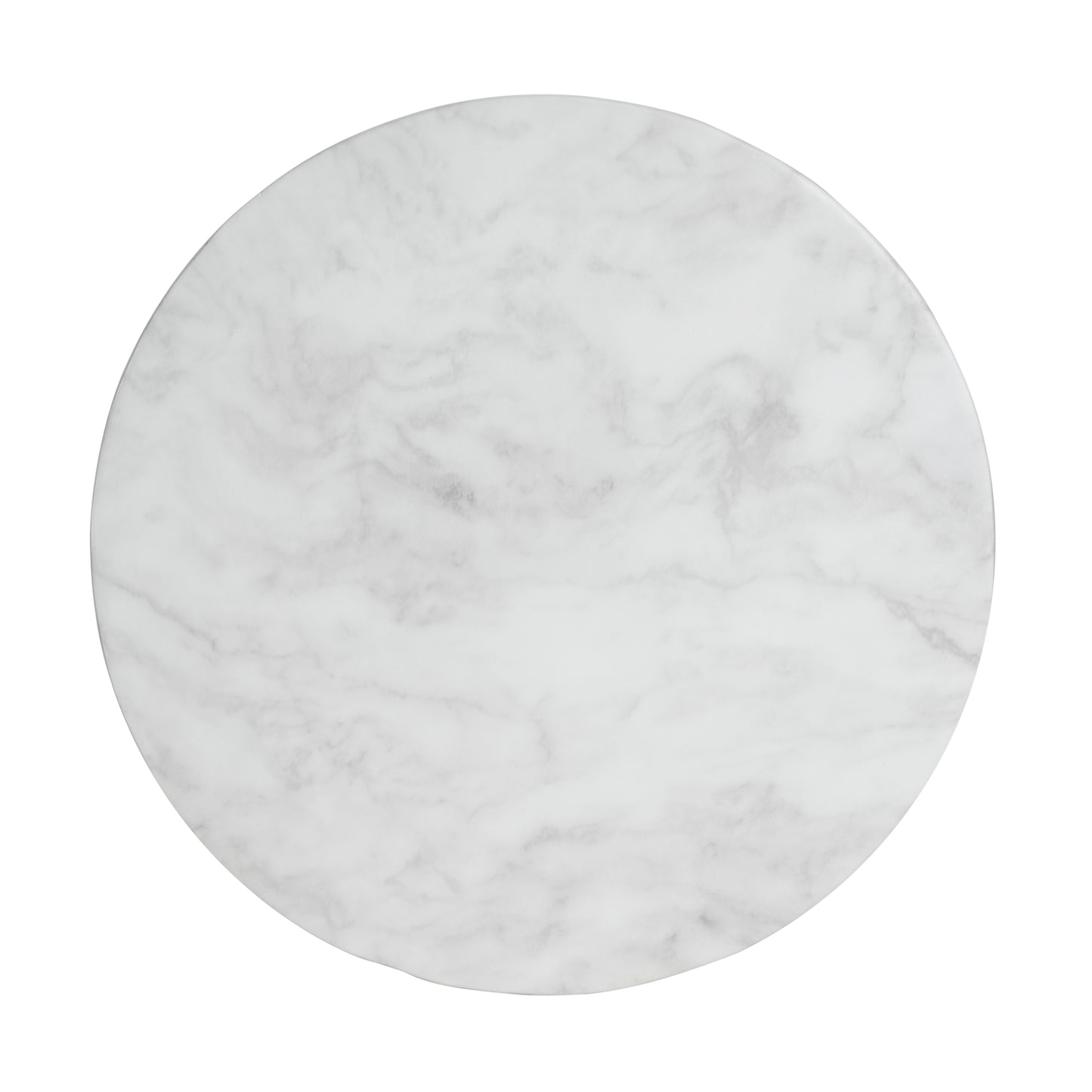 White Concrete Outdoor Side Table - 18 Inch