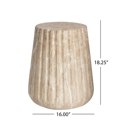 Gold Concrete Outdoor Side Table for Poolside or Garden