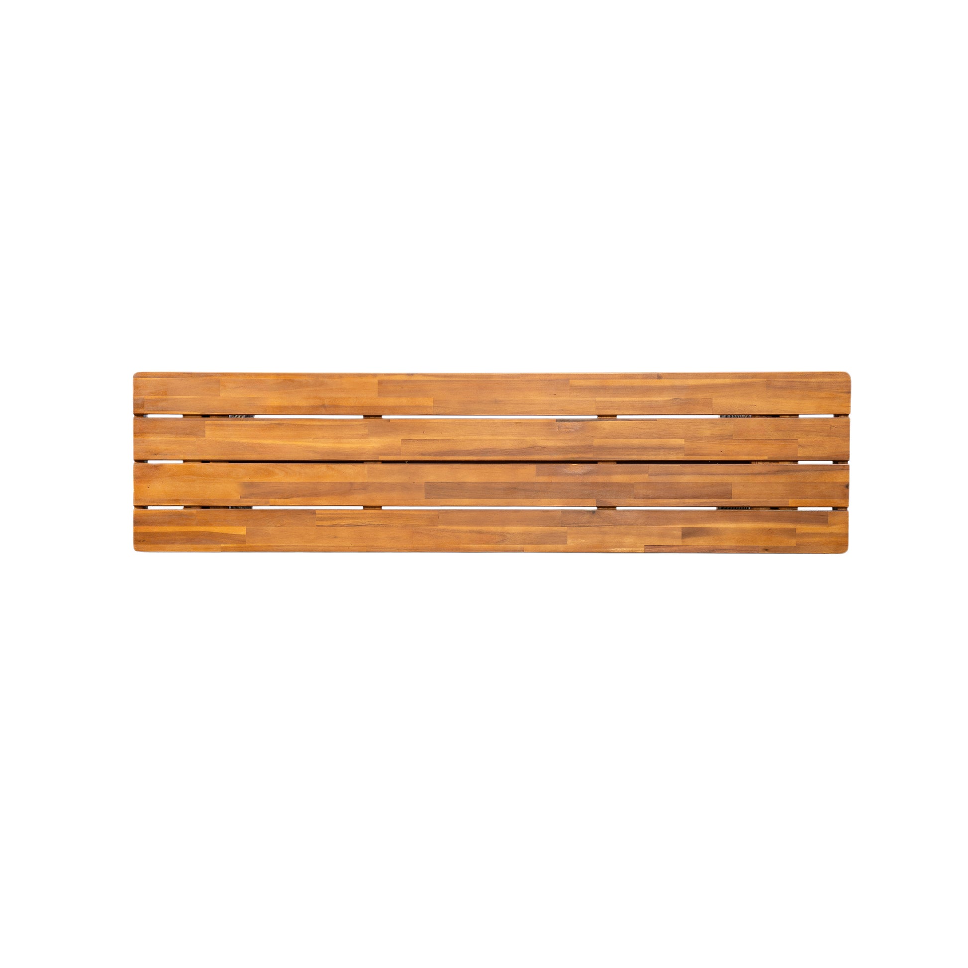 Acacia Wood Garden Bench with Teak Finish for Outdoor Dining