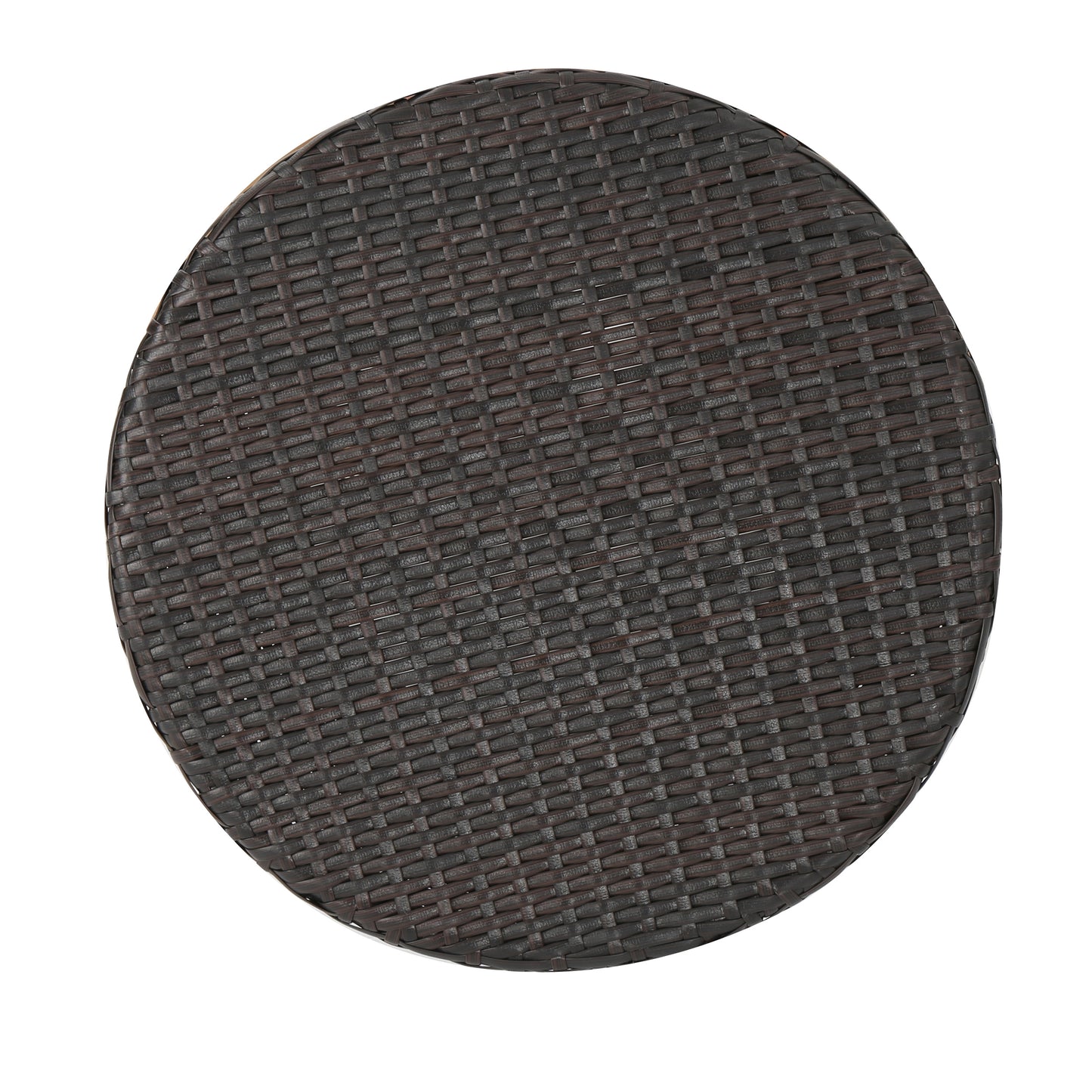Kono Hourglass Table - Brown Iron Rattan Outdoor Table