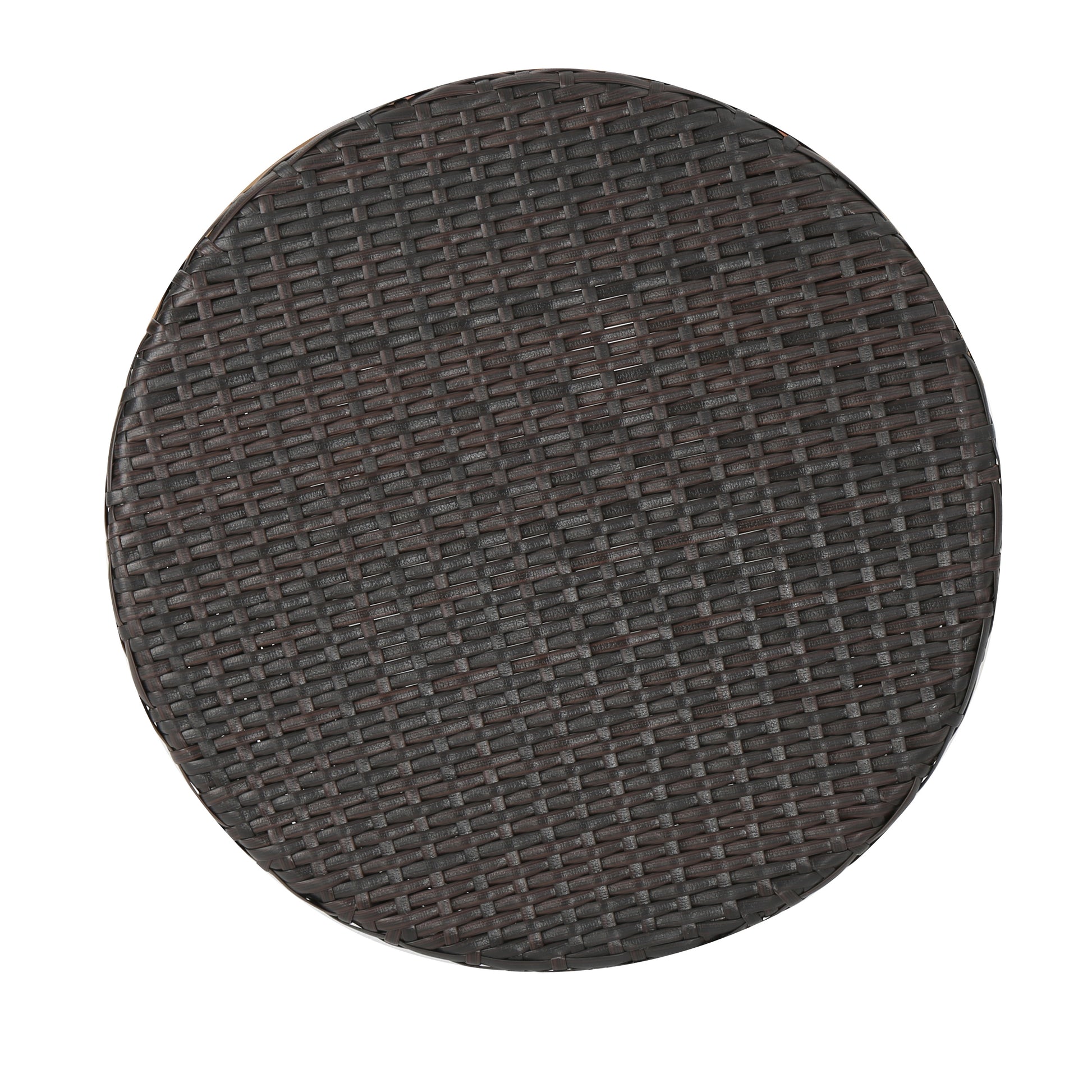 Kono Hourglass Table - Brown Iron Rattan Outdoor Table