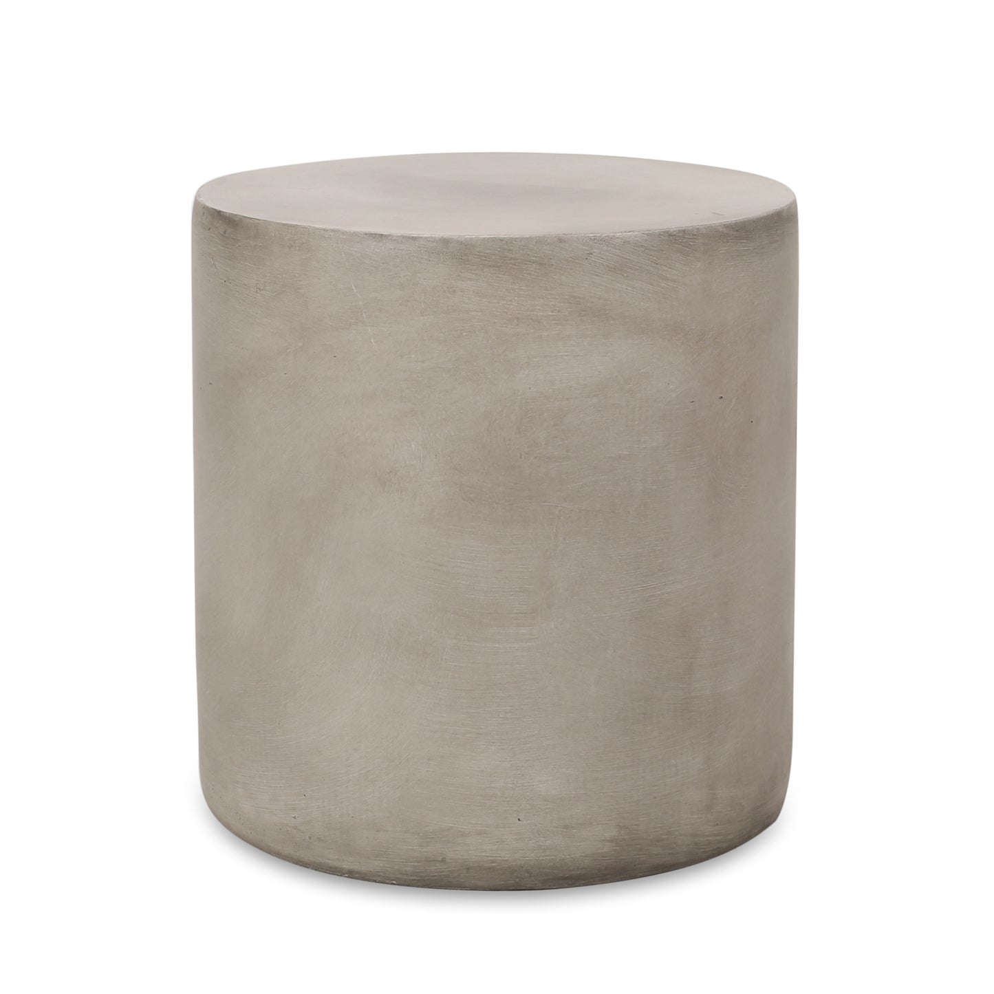 Light Grey Concrete Outdoor Side Table - Patio Accent Table