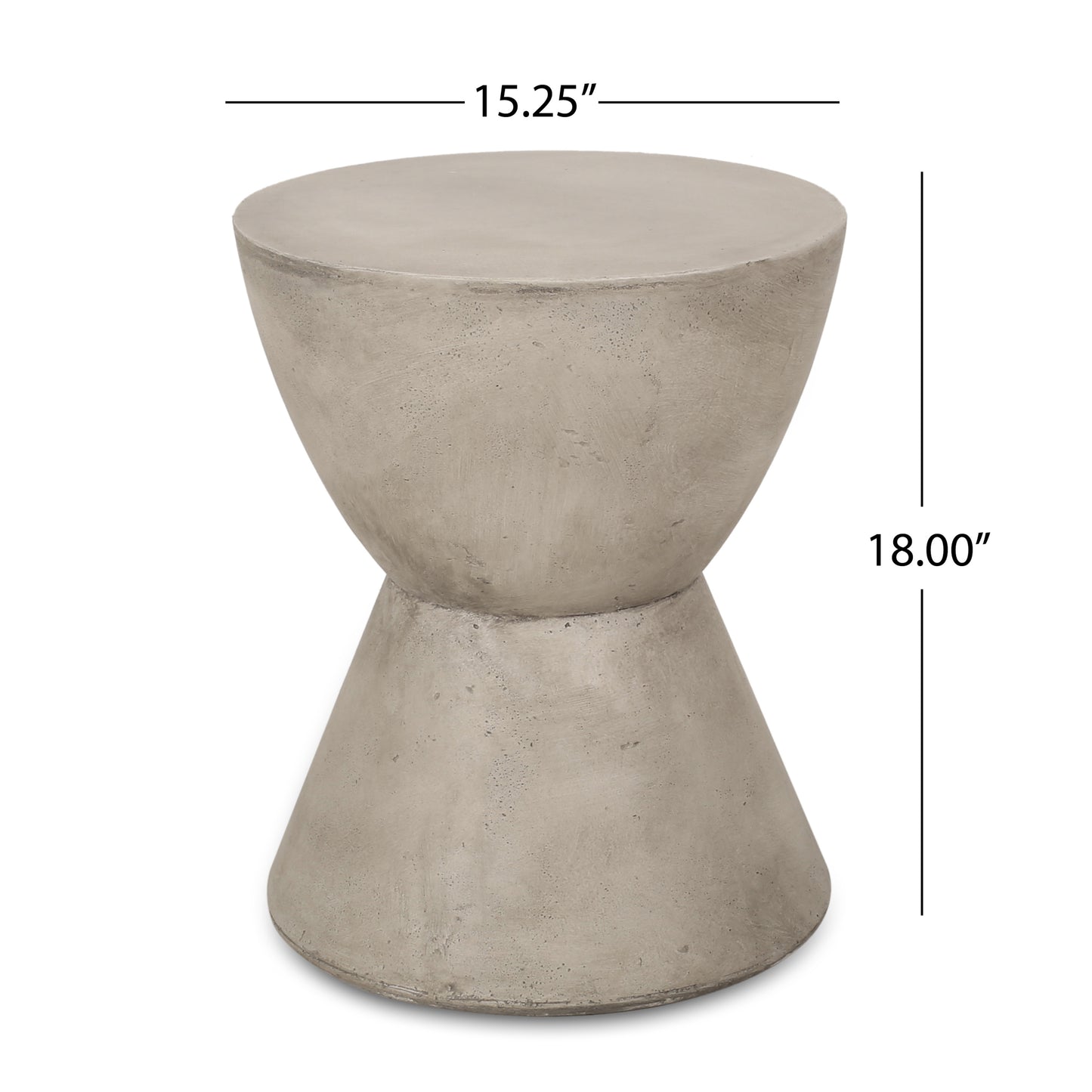 Lightweight Concrete Outdoor Side Table for Garden Patio Decor