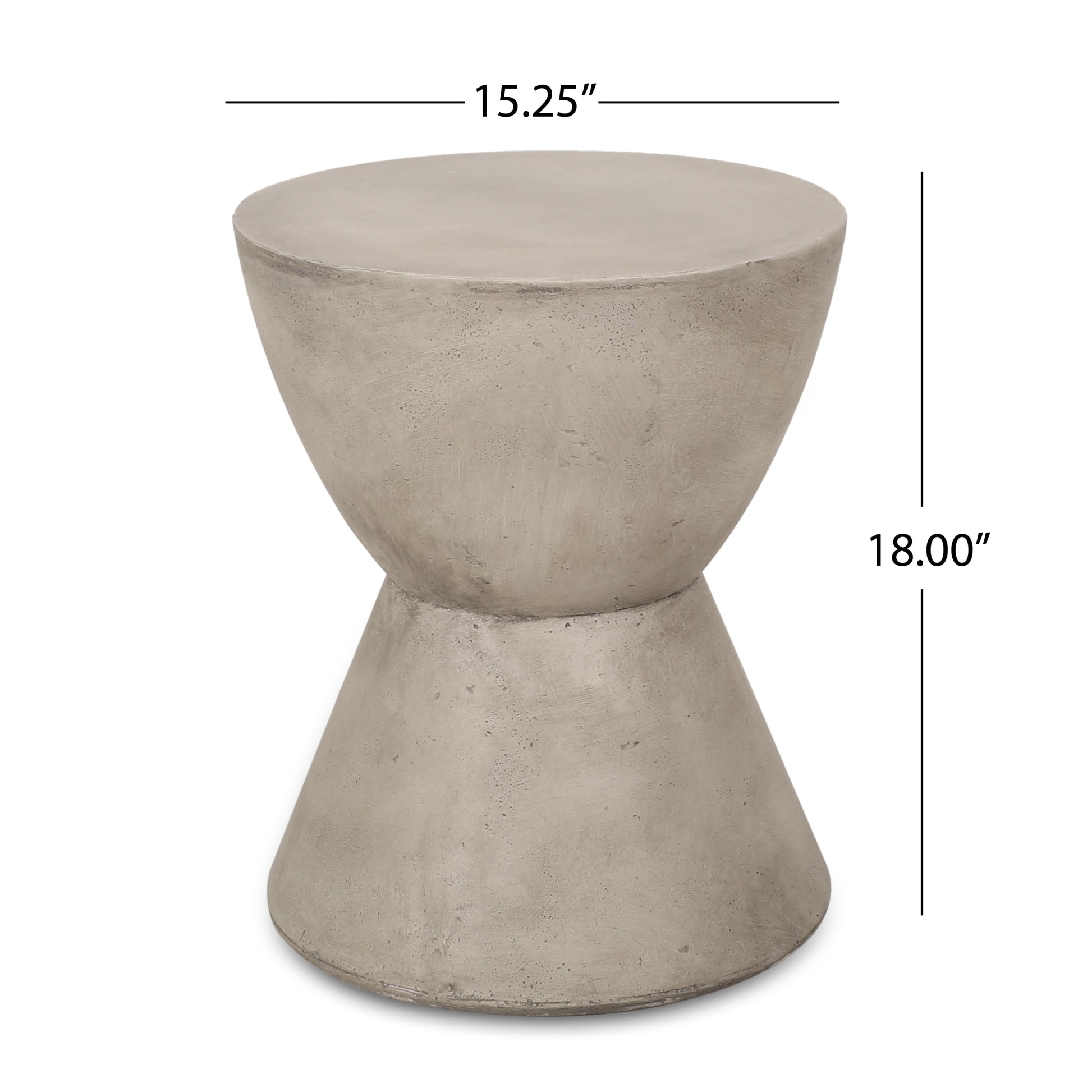 Lightweight Concrete Outdoor Side Table for Garden Patio Decor