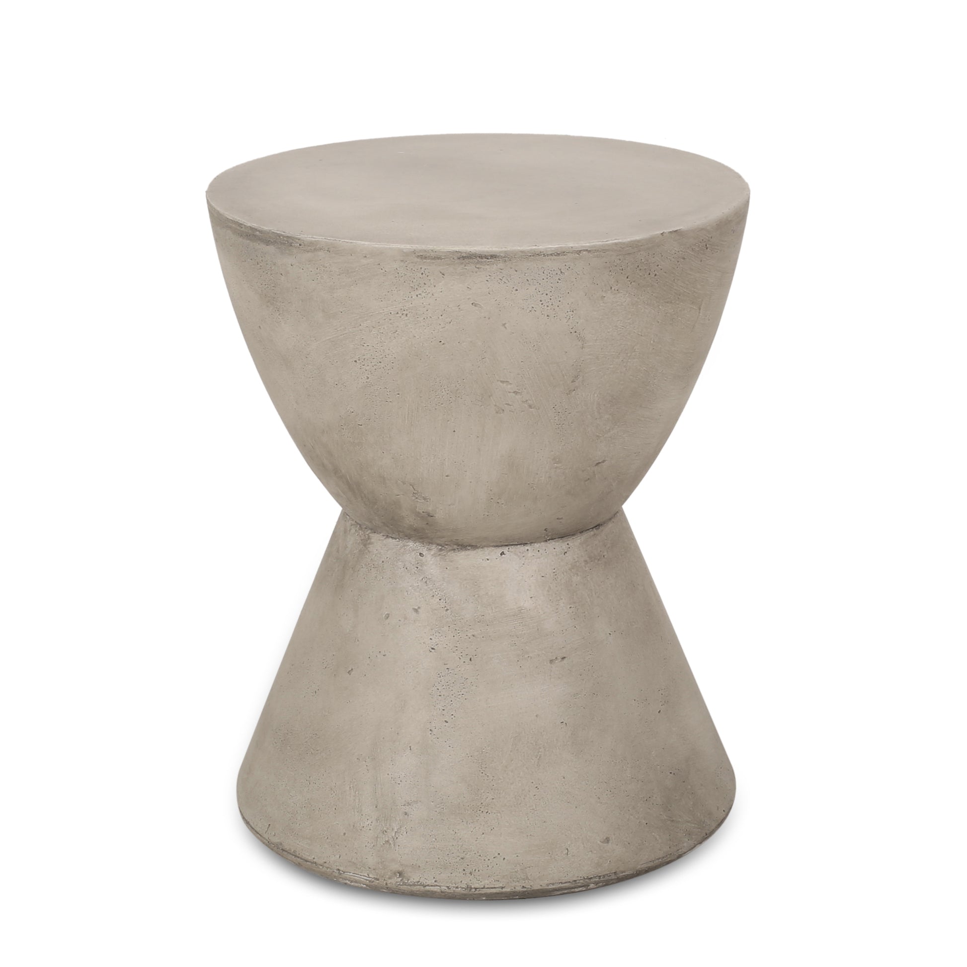 Lightweight Concrete Outdoor Side Table for Garden Patio Decor