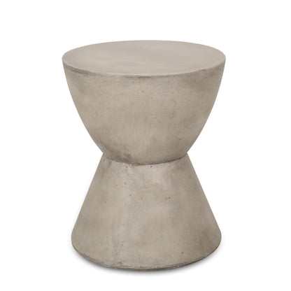 Lightweight Concrete Outdoor Side Table for Garden Patio Decor