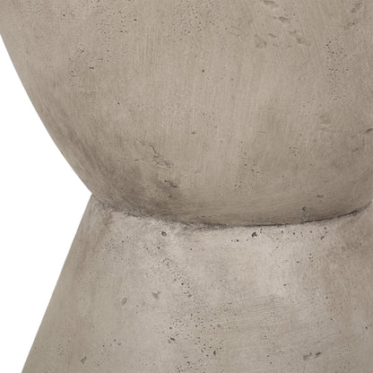 Lightweight Concrete Outdoor Side Table for Garden Patio Decor